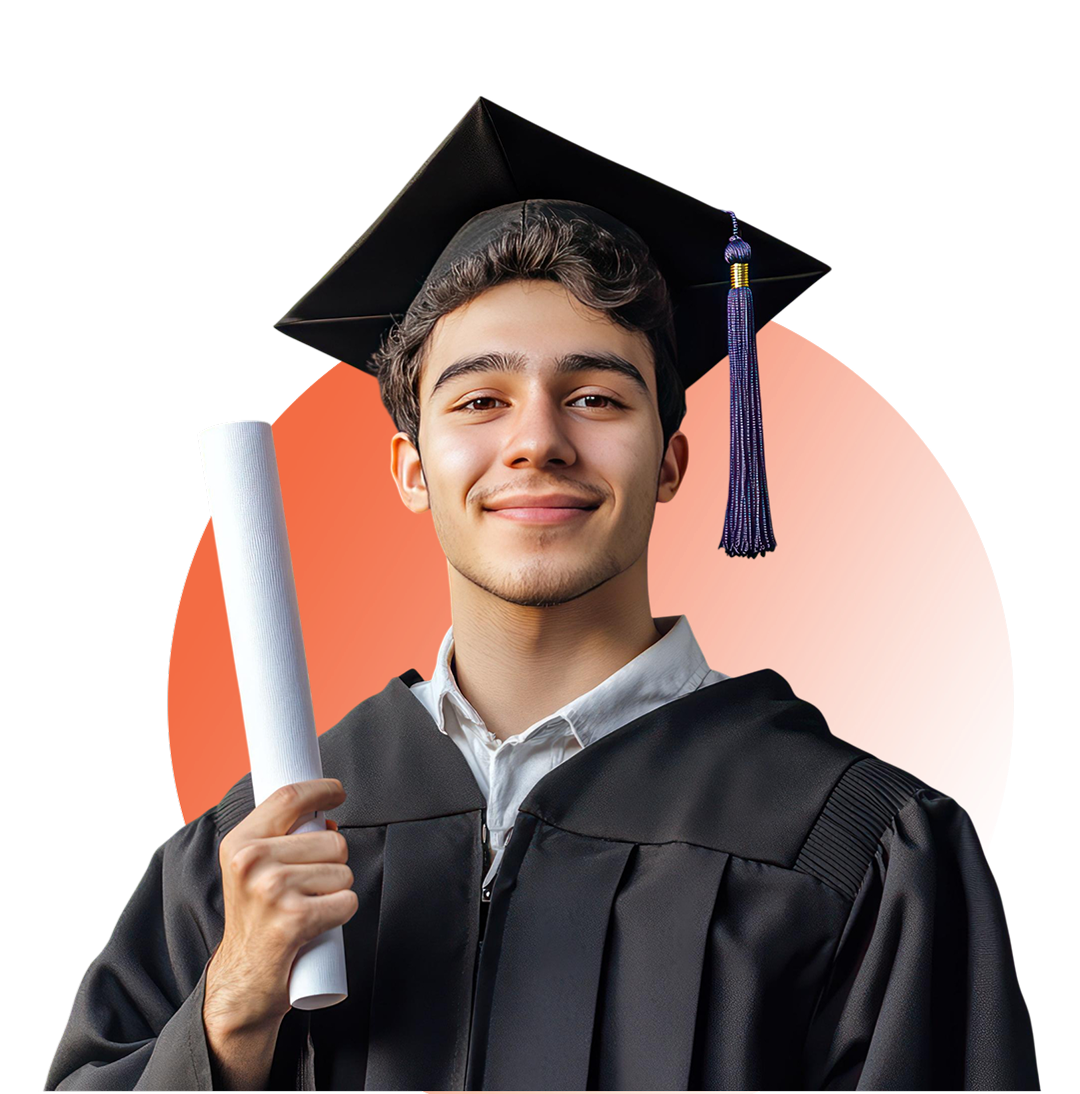 Graduate celebrating success